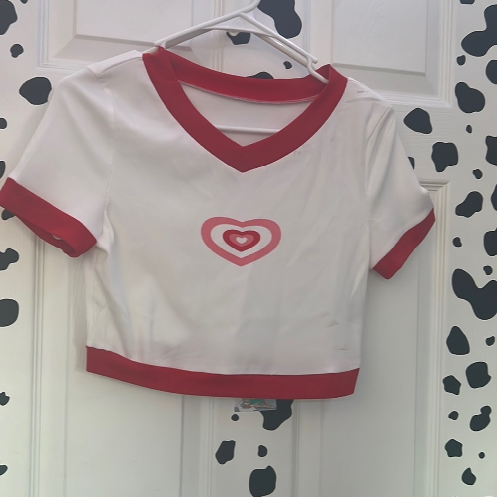 Shein heart crop top